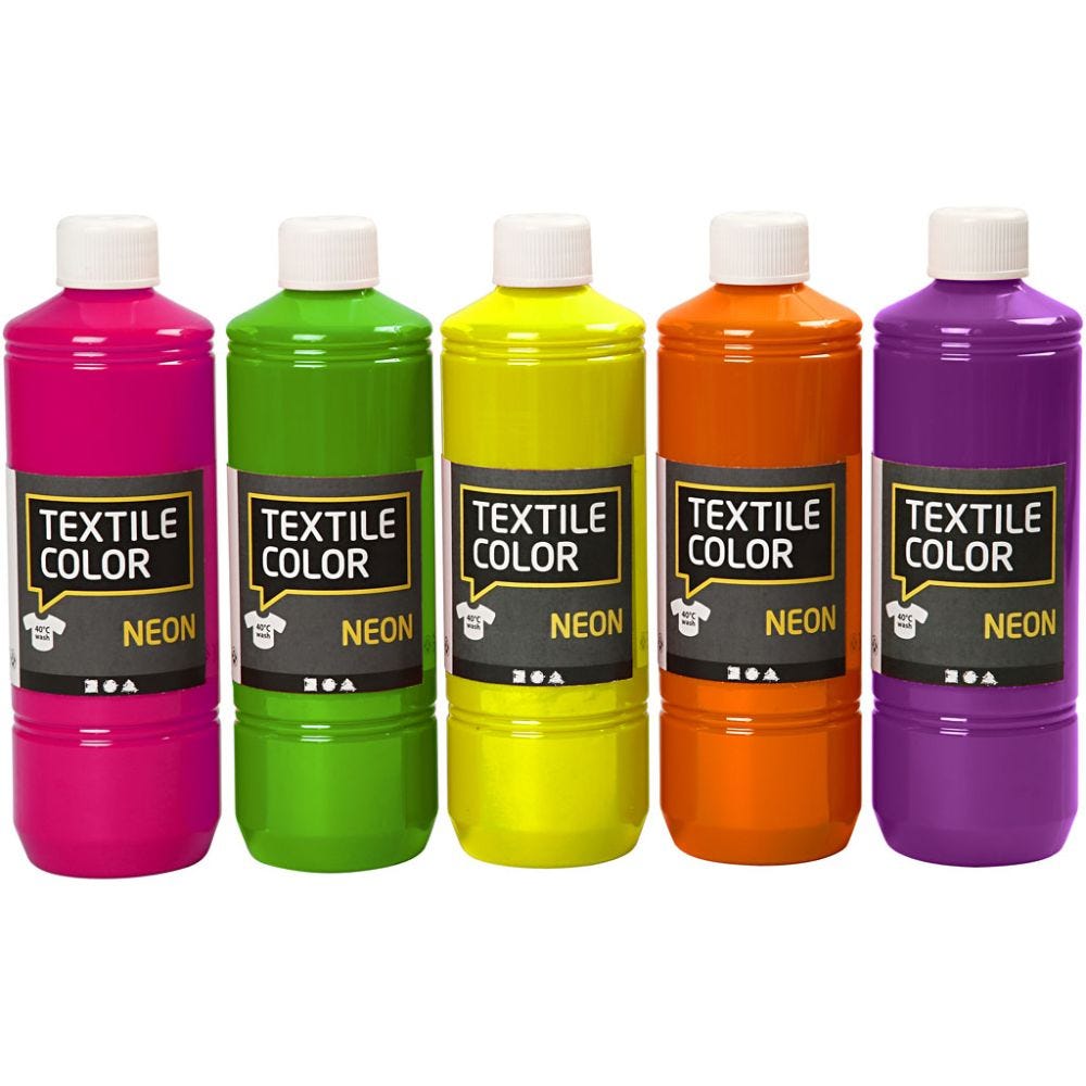 Textil Color, ass. farger, 5x500 ml/ 1 pk.