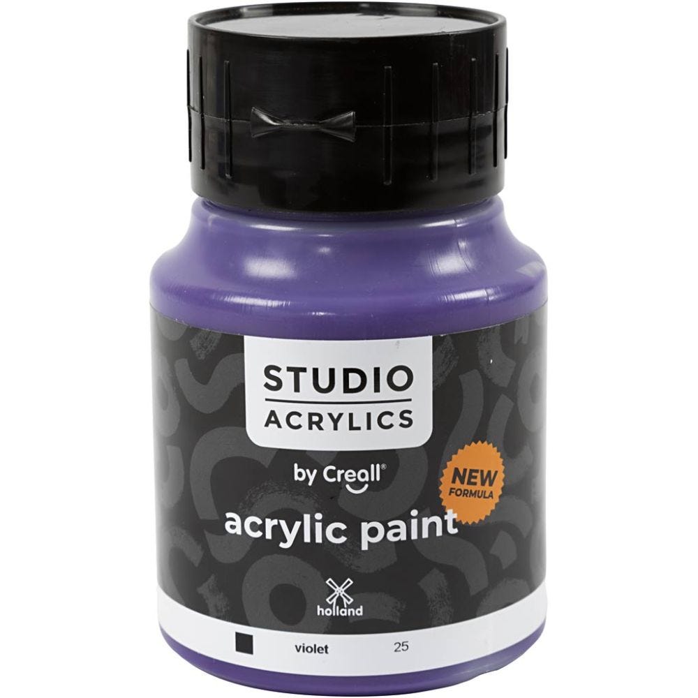 Creall Studio akrylmaling, dekkende, violet (25), 500 ml/ 1 fl.