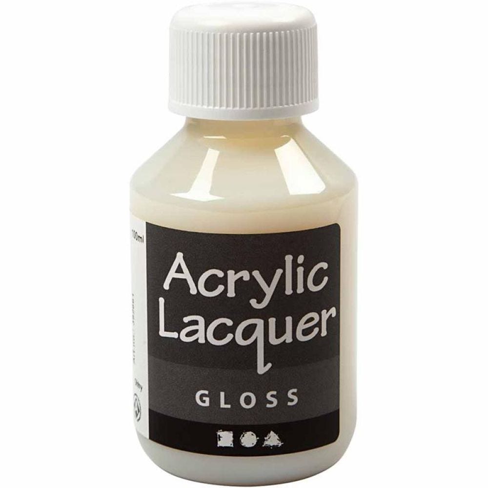 Akryllakk, blank, 100 ml/ 1 fl.