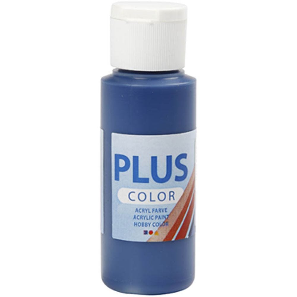 Plus Color hobbymaling, marineblå, 60 ml/ 1 fl.
