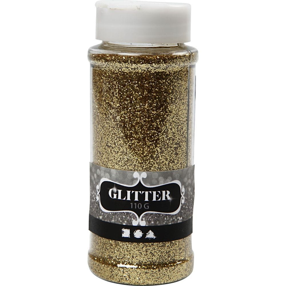 Glitter, gull, 110 g/ 1 boks