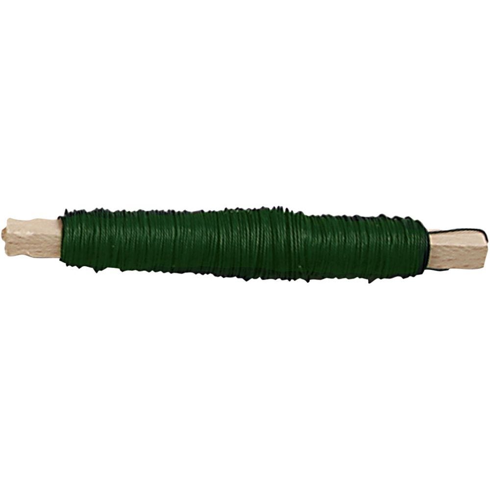 Vindseltråd, tykkelse 0,5 mm, grønn, 50 m/ 1 rl.