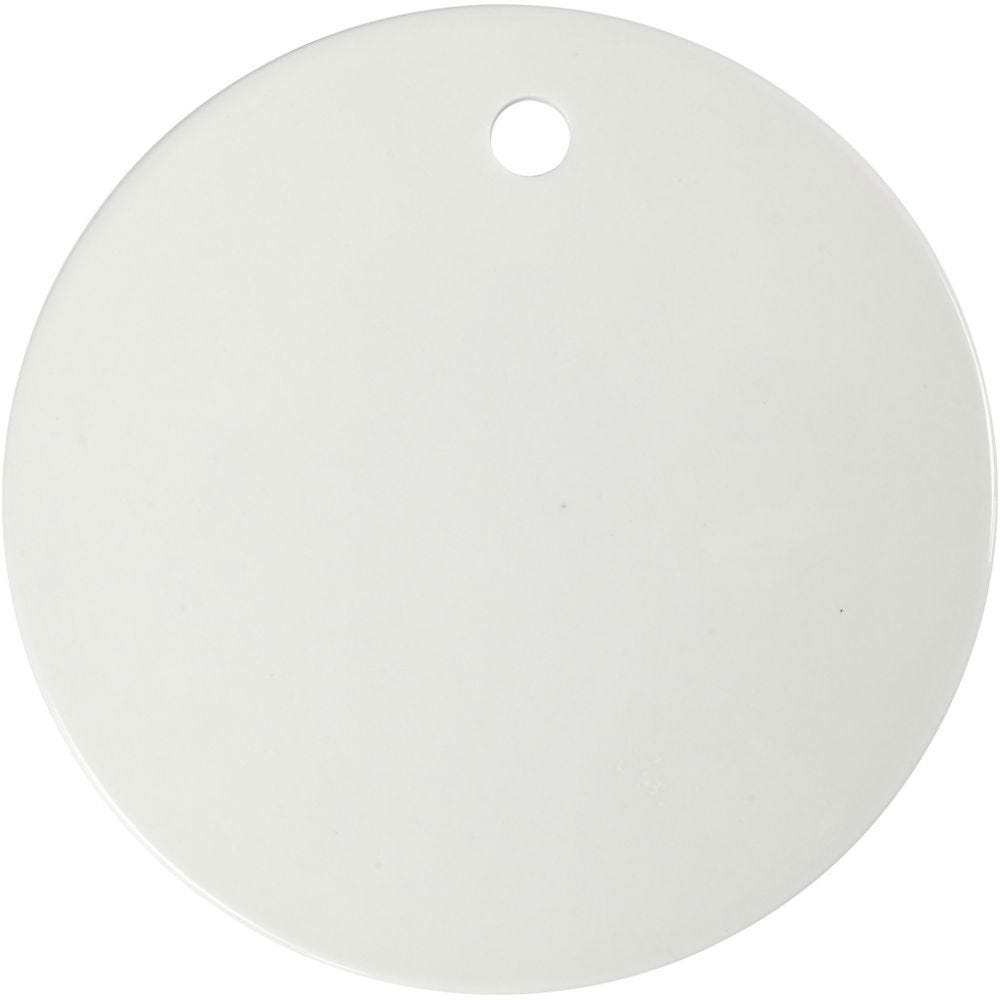 Plate, dia. 15 cm, tykkelse 0,5 cm, hvit, 1 stk.