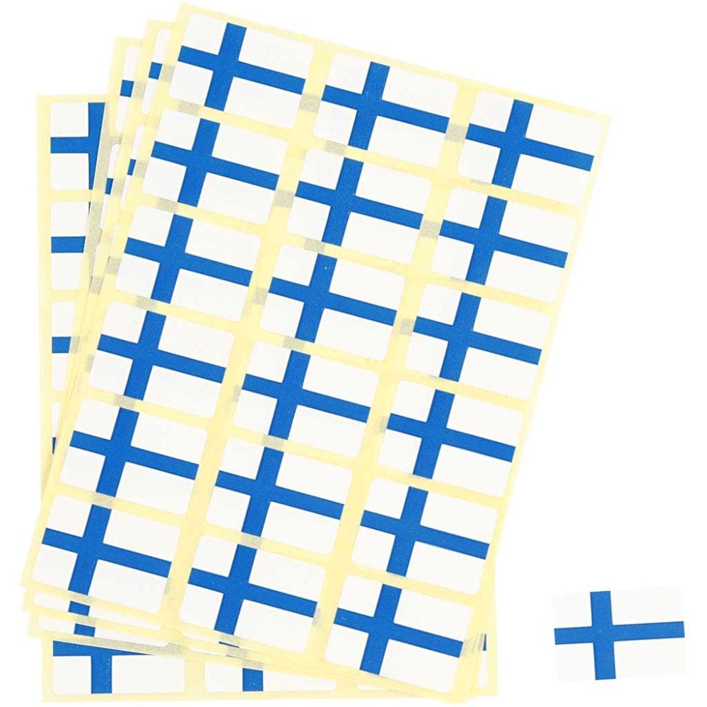 Selvklebende flagg, 72 stk./ 1 pk.