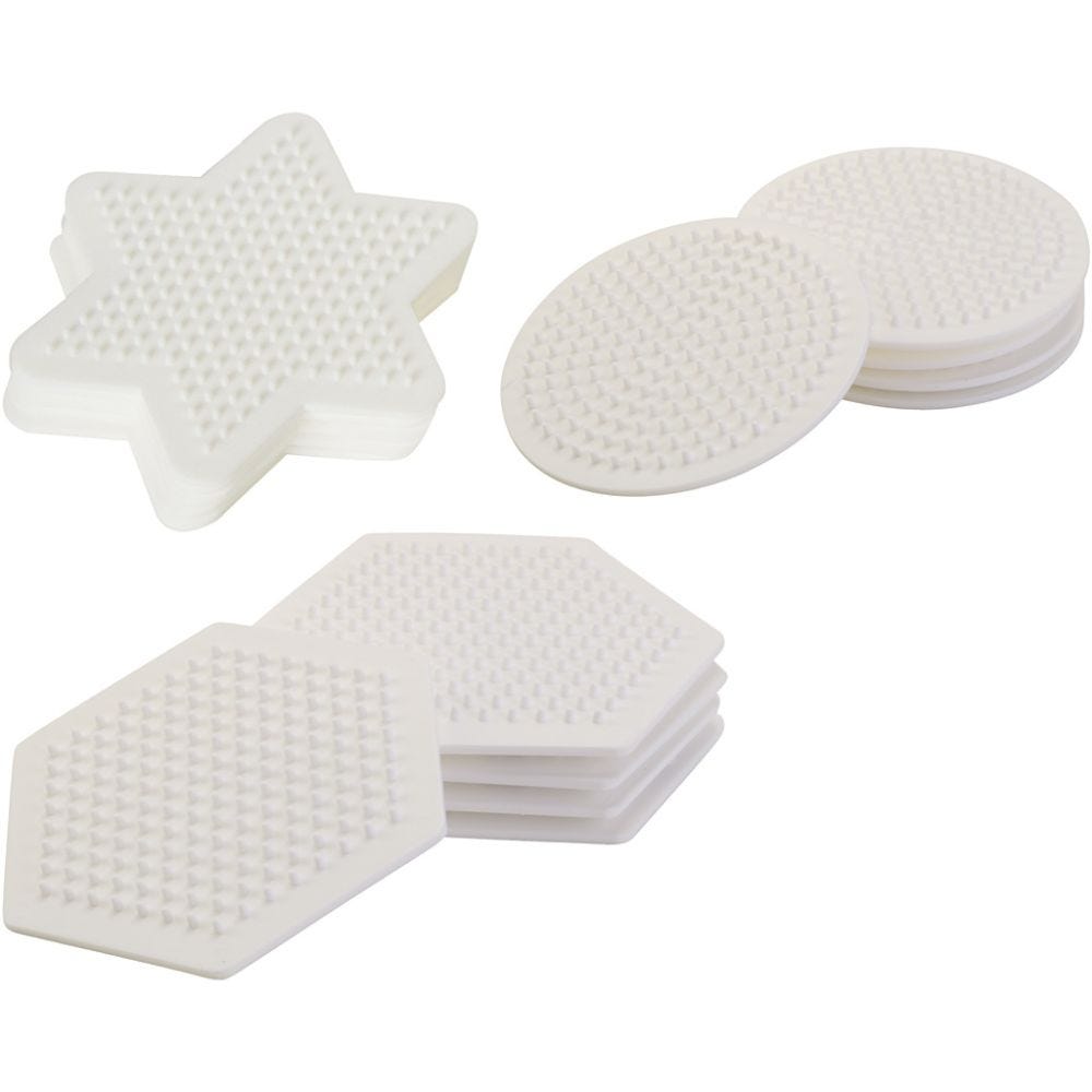 Perleplater til midi rørperler, str. 7-9 cm, medium, 30 stk./ 1 pk.
