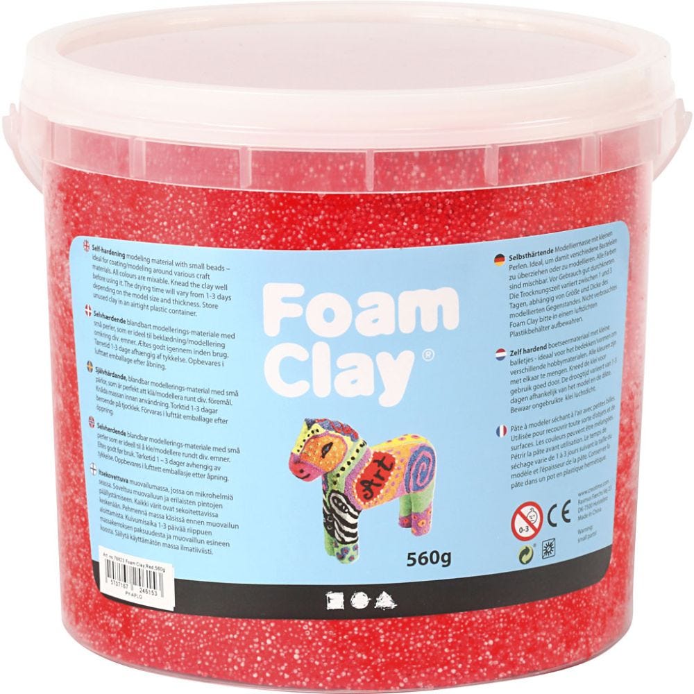 Foam Clay® , rød, 560 g/ 1 spann