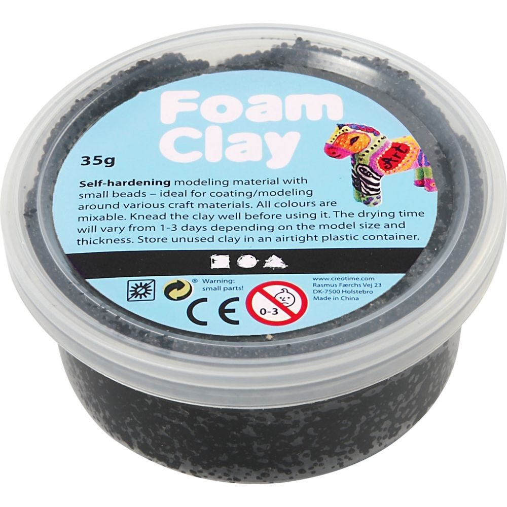 Foam Clay® , svart, 35 g/ 1 boks