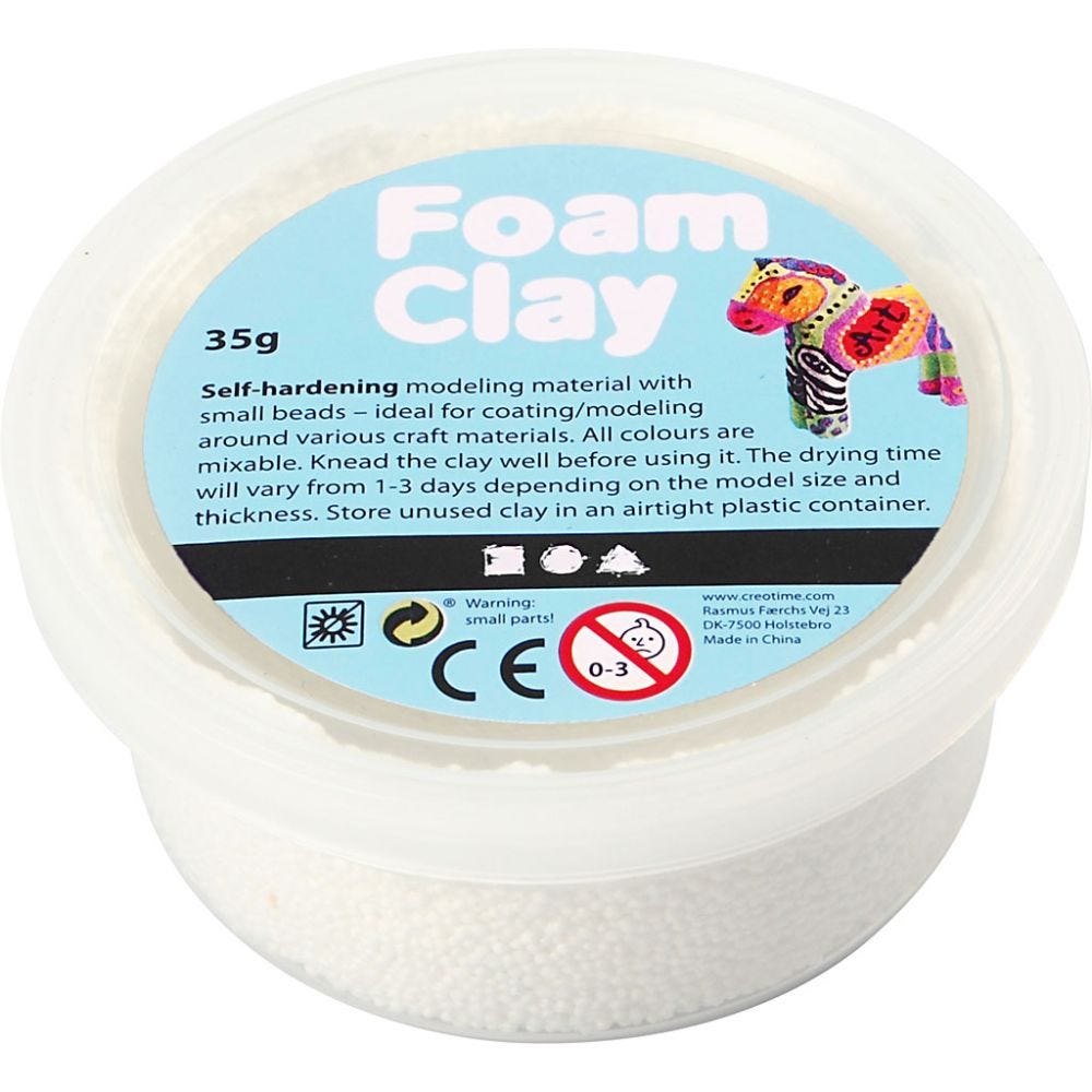 Foam Clay® , hvit, 35 g/ 1 boks