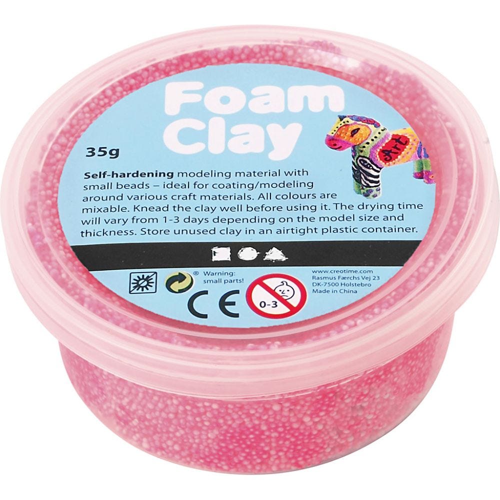 Foam Clay® , neon pink, 35 g/ 1 boks