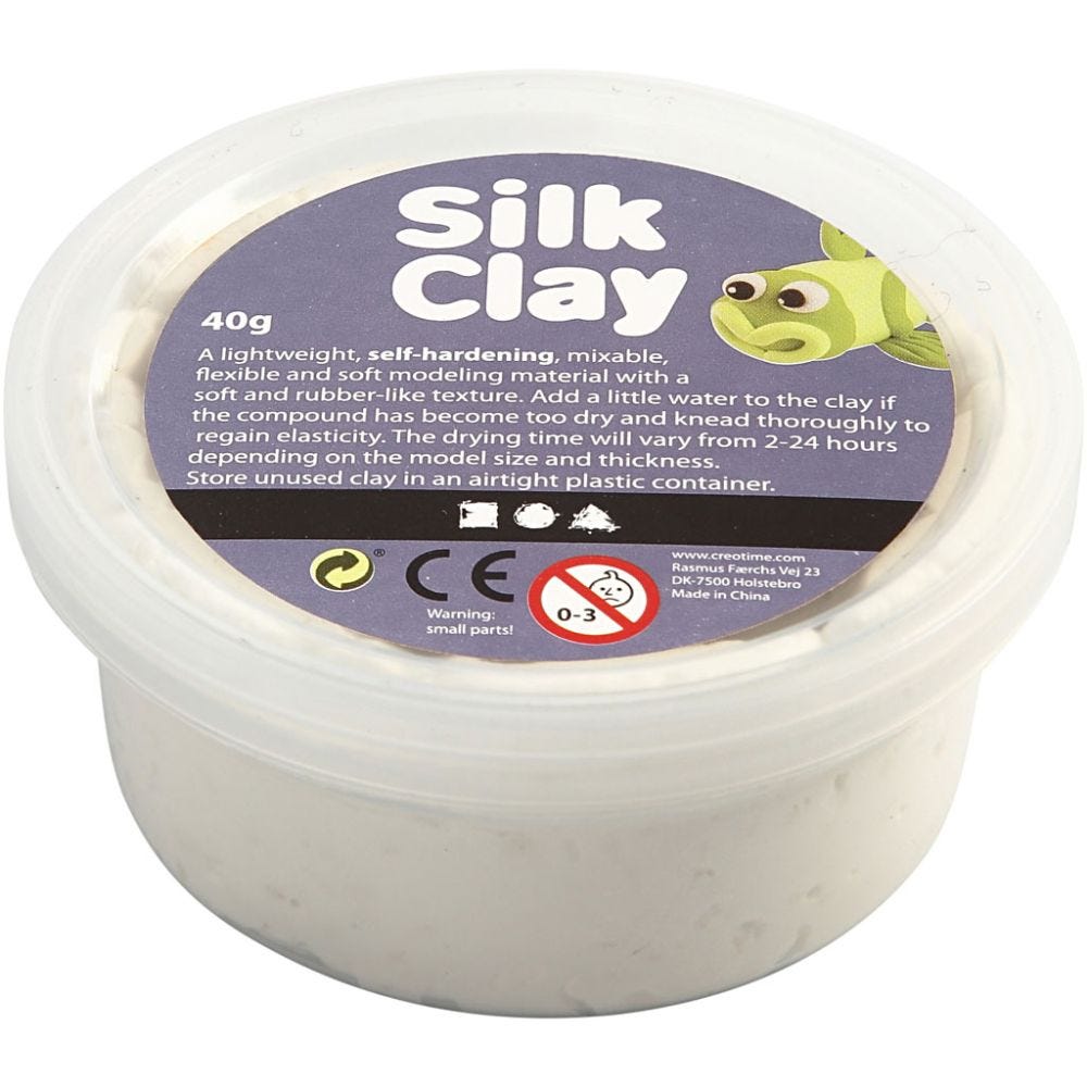 Silk Clay®, hvit, 40 g/ 1 boks