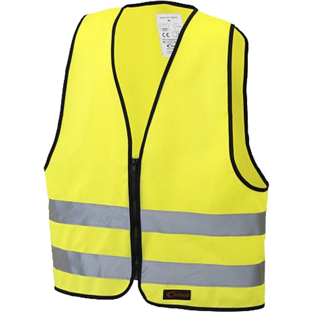 Refleksvest til barn, med glidelås, L: 51 cm, B: 46 cm, str. 6-10 år, gul, 1 stk.