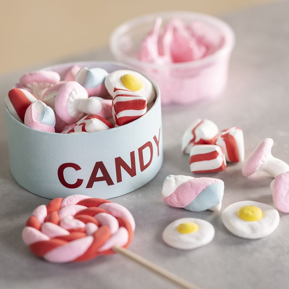 Godteri til lekekjøkkenet av Silk Clay