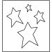 1 stk., stjerne, str. 14x15,25 cm, tykkelse 15 mm