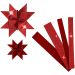 40 strimler/ 1 pk., L: 44+78 cm, B: 15+25 mm, dia. 6,5+11,5 cm, glitter,lakk, rød