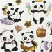 1 ark, pandaer, ark 15x16,5 cm