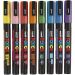 8 stk./ 1 pk., nr. PC-3ML, strek 0,9-1,3 mm, glitter farger