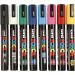 8 stk./ 1 pk., nr. PC-5M, strek 2,5 mm, medium, ass. farger