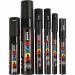 6 stk./ 1 pk., strek 0,7-15 mm, svart
