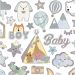 1 ark, baby gutt, ark 15x16,5 cm