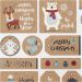1 ark, Julestickers, ark 15x16,5 cm