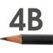 12 stk./ 1 pk., dia. 6,9 mm, 4B, mine 1,8 mm