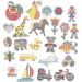 4x10 pk./ 1 pk., geometri, dyr, barn/blomster og transport, str. 7x7,5-14x16 cm, medium, klar