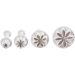 4 stk./ 1 pk., blomst, dia. 2,3+2,8+3,6+4,4 cm, hvit