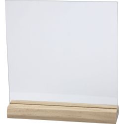 Glassplate med trefot
