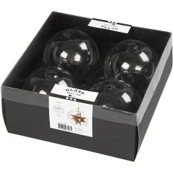 Kuleformet glassklokke