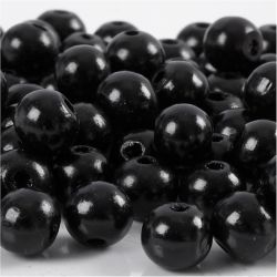 Treperler, dia. 12 mm, hullstr. 3 mm, ca. 40 stk., svart, 22 g/ 1 pk.