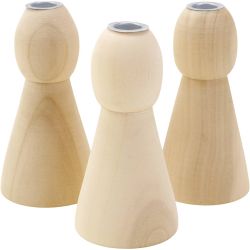 Kjegle lysestaker i tre