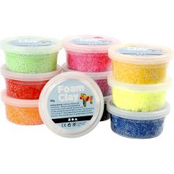 Foam Clay&reg; , ass. farger, 10x35 g/ 1 pk.