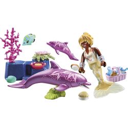 Playmobil havfrue med delfiner