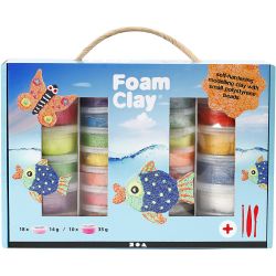Foam Clay&reg; Gaveeske, ass. farger, 1 sett